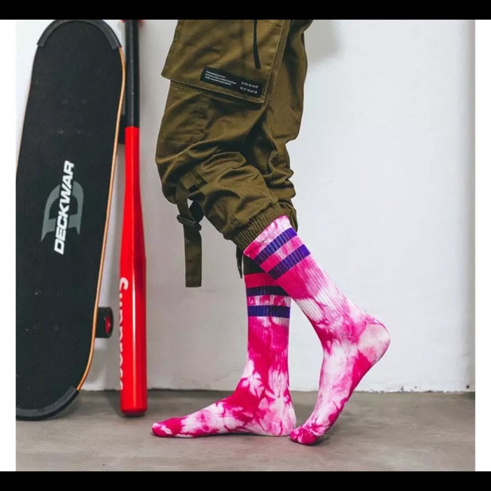 Tie dye cotton tube socks (1 pair- pick a color) - Picture 3 of 16